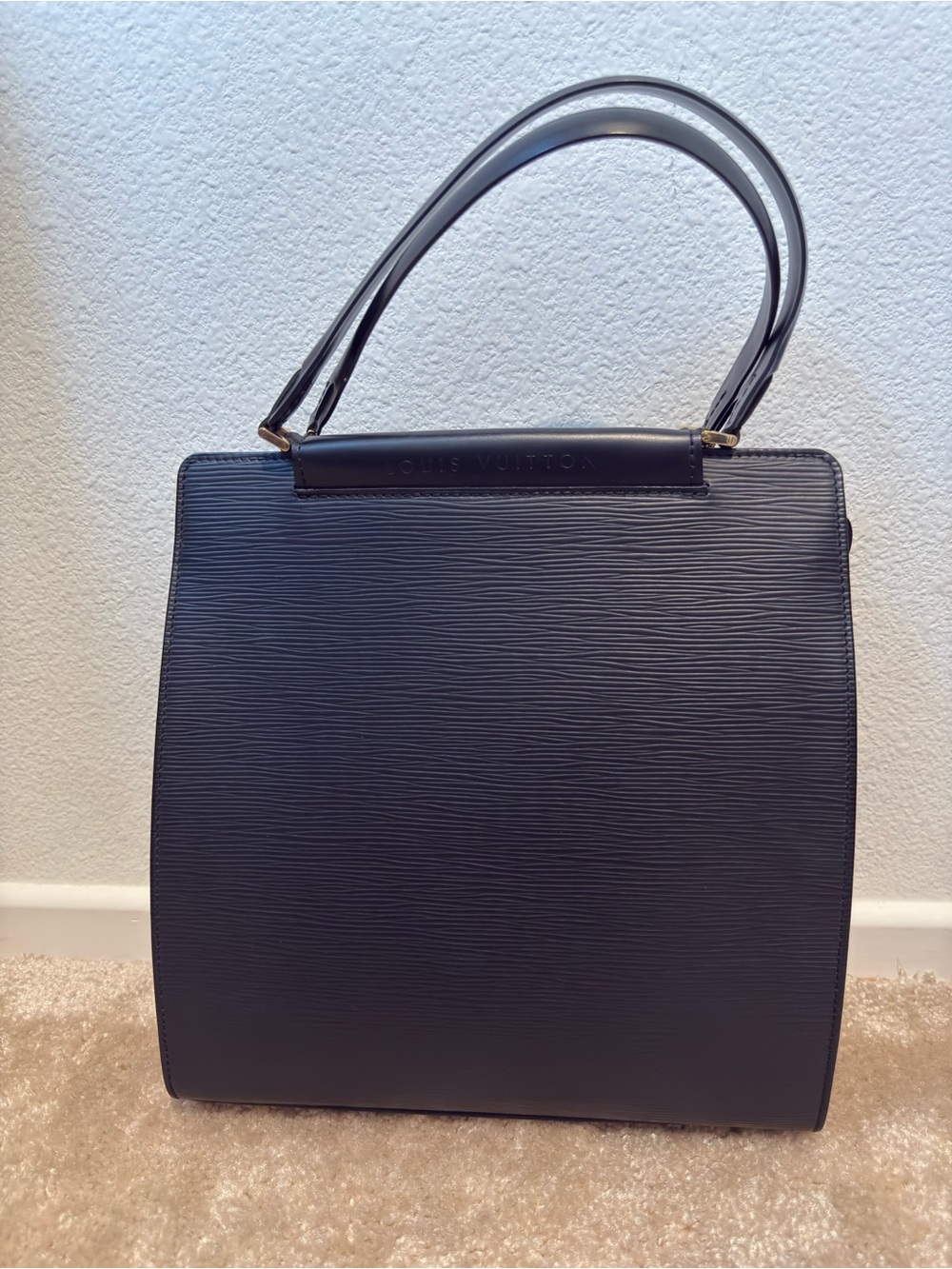 Louis Vuitton Black Epi Leather Structured Top-Handle Tote